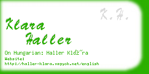 klara haller business card